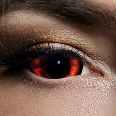 Kontaktlinsen Red Demon Sclera 6 Monate, Halloween Zombie...