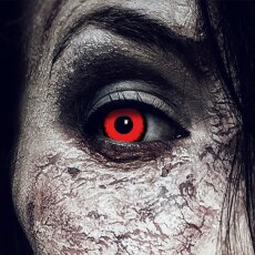 Kontaktlinsen Angelic Red 3 Monate, Halloween Zombie Vampir